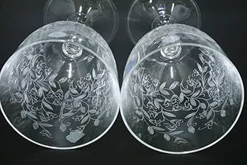 A=B4736 Bohemia Glass Wine Glass 2 Piece Made in CZECH